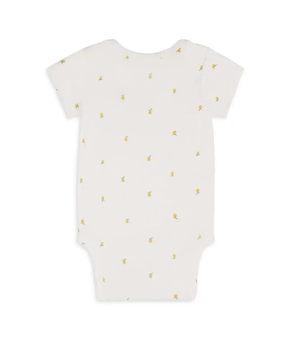 Bodysuit Short Sleeve Snug Fit Viscose from Bamboo Cream Lemons