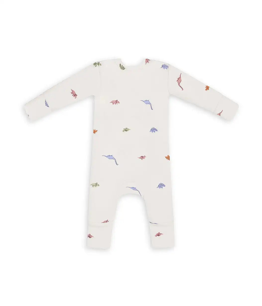Romper Snug Fit Viscose from Bamboo Cream Dino Snore