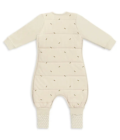 Sleep Suit Long Sleeve 2.5 TOG Cotton Oatmeal Bees
