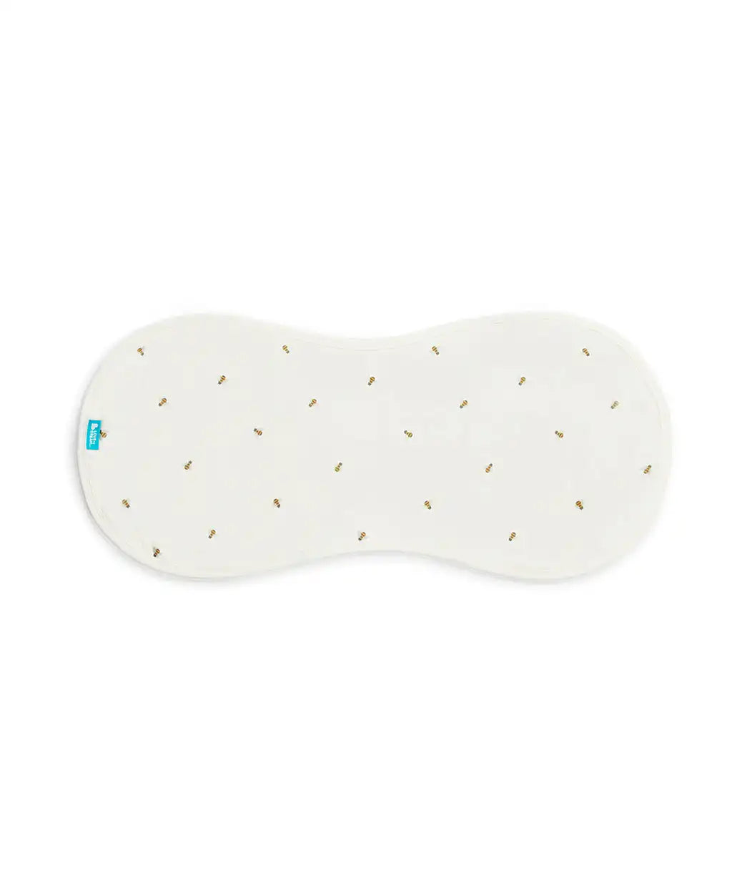 Burp Cloth 2 Pack Muslin Cream Bees