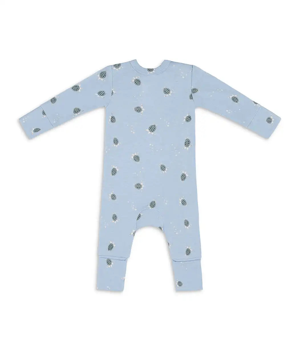 Romper Snug Fit Viscose from Bamboo Mist Blue Turtally