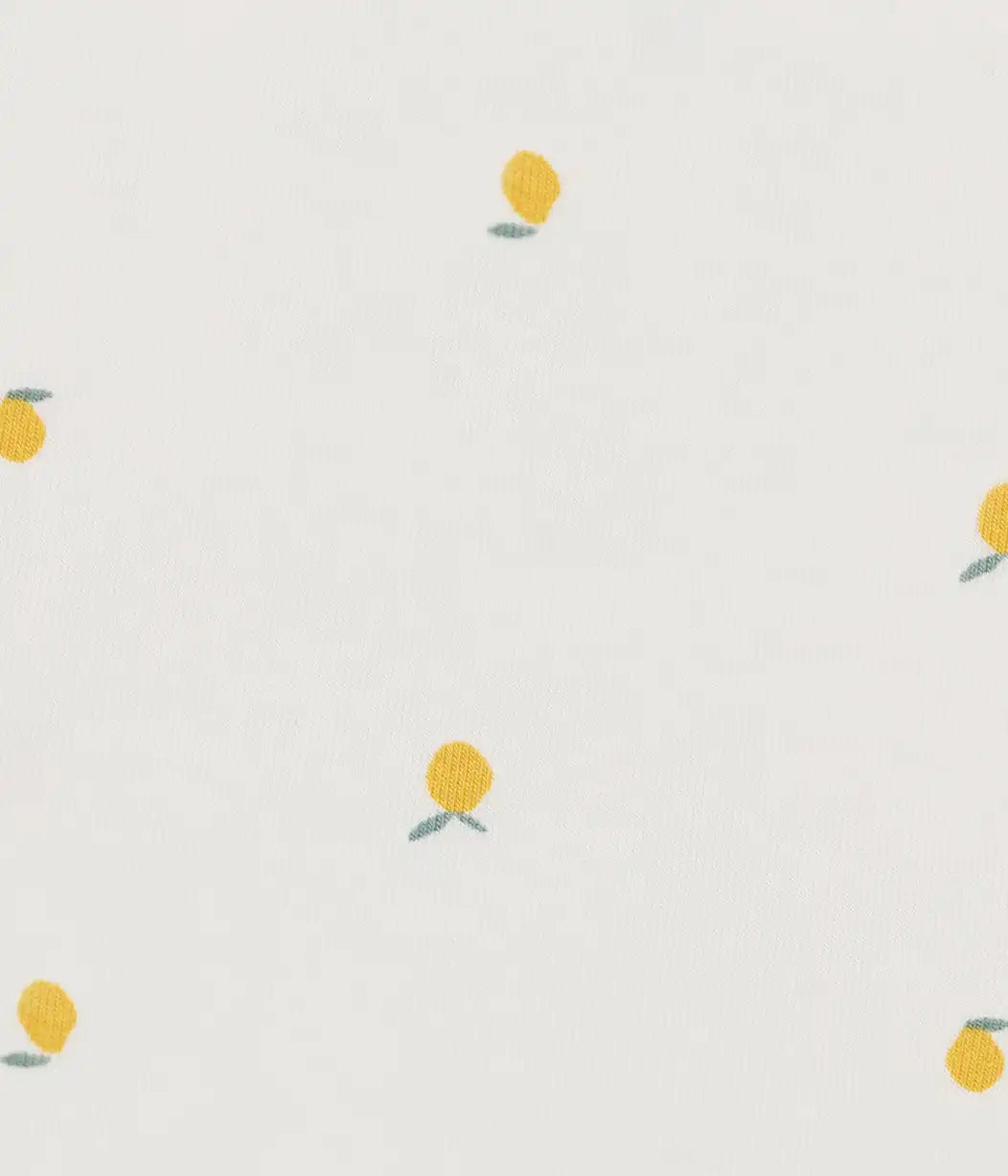 HushDry™ 2-in-1 Waterproof Fitted Bedside Crib Sheet Viscose from Bamboo Cream Lemons