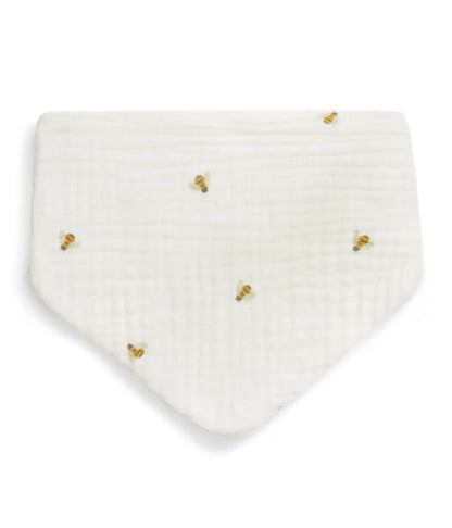 Bib 2 Pack Muslin Cream Bees