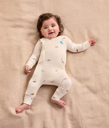 Swaddle Up & Romper Bundle | 1.0 TOG | Bamboo | Navy | Cream Dino Snore
