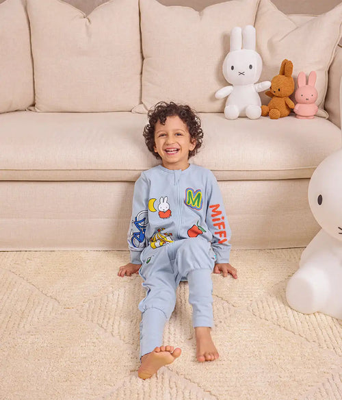 Sleep Suit Long Sleeve 1.0 TOG Cotton Blue Miffy Placement