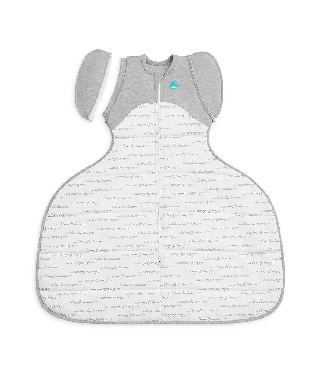 Swaddle Up™ 2-in-1 Transition Bag Hip Harness 2.5 TOG Cotton White Dreamer