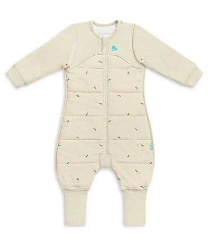 Sleep Suit Long Sleeve 2.5 TOG Cotton Oatmeal Bees
