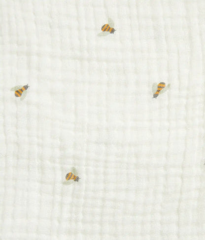 Wash Cloth 3 Pack Muslin Sage Bees