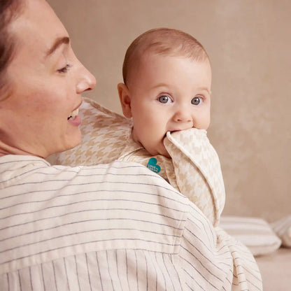 Swaddle Up™ 1.0 TOG Cotton Tan Houndstooth