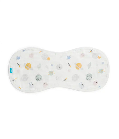 Burp Cloth 2 Pack Muslin Mist Blue Rocket