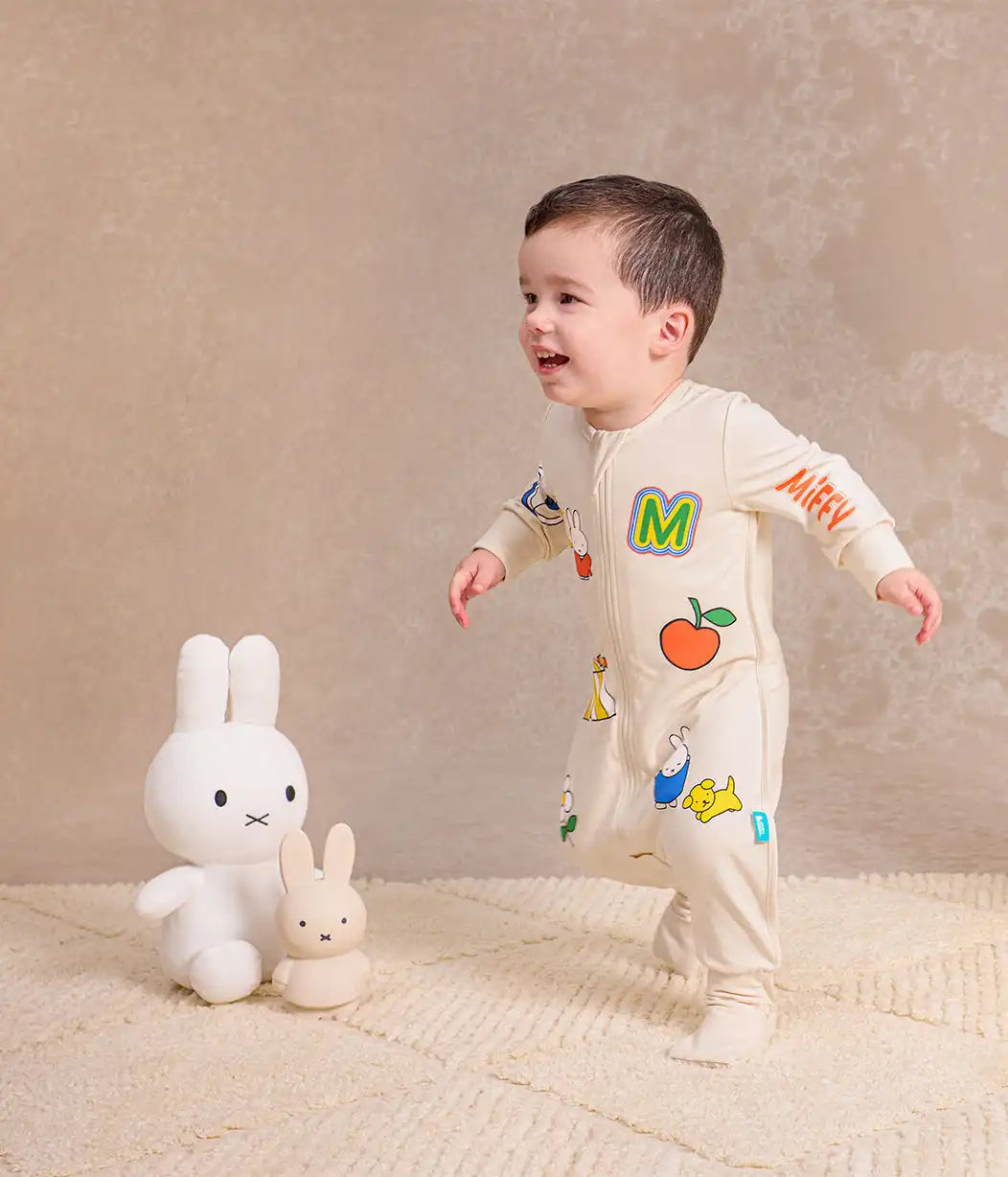 Sleep Suit Long Sleeve 1.0 TOG Cotton Birch Miffy Placement
