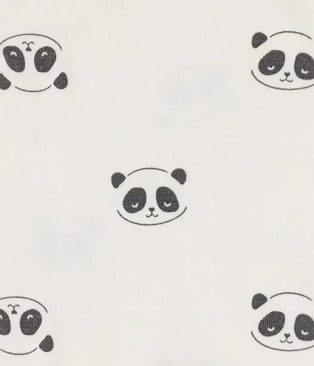 Romper Snug Fit Viscose from Bamboo Cream Sleepy Pandas