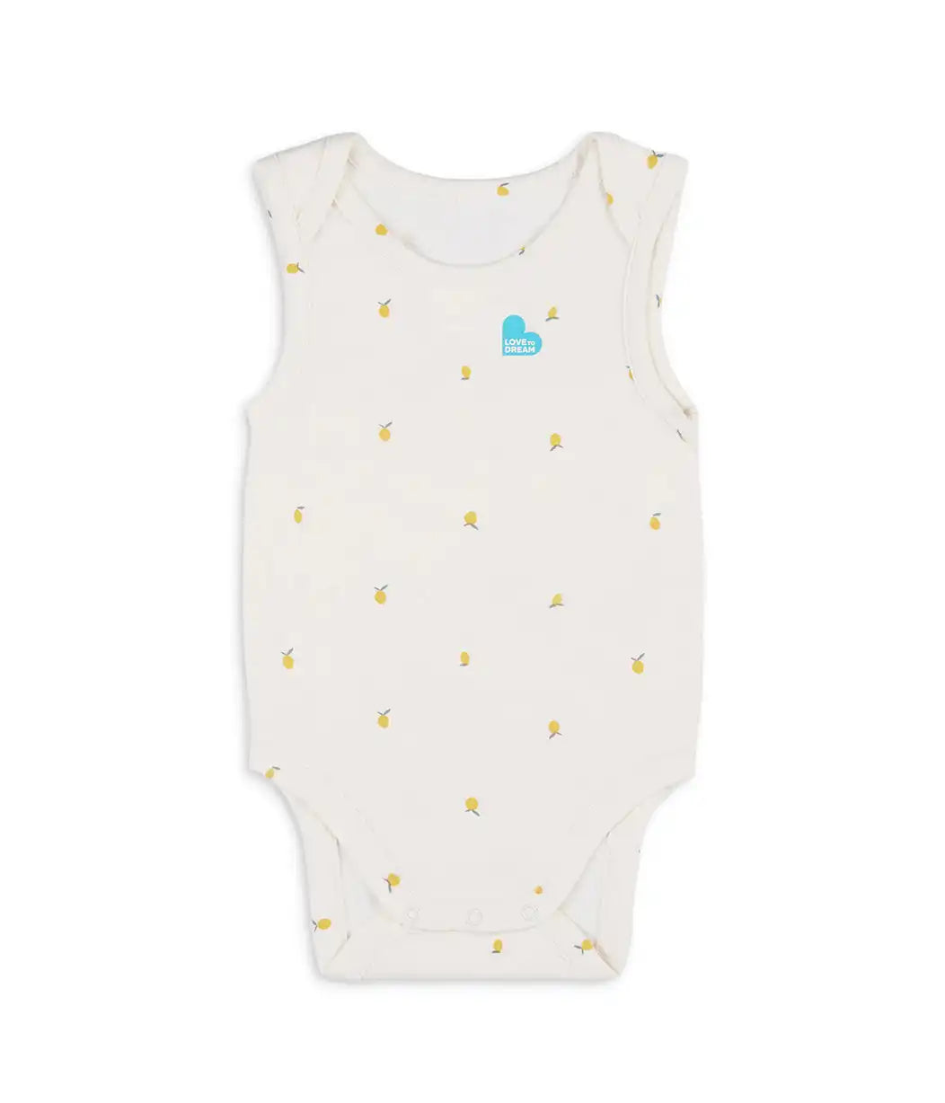 Bodysuit Sleeveless Snug Fit Viscose from Bamboo Cream Lemons