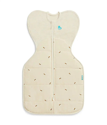 Swaddle Up & Romper Bundle | 2.5 TOG | Oatmeal Bees | Deep Olive