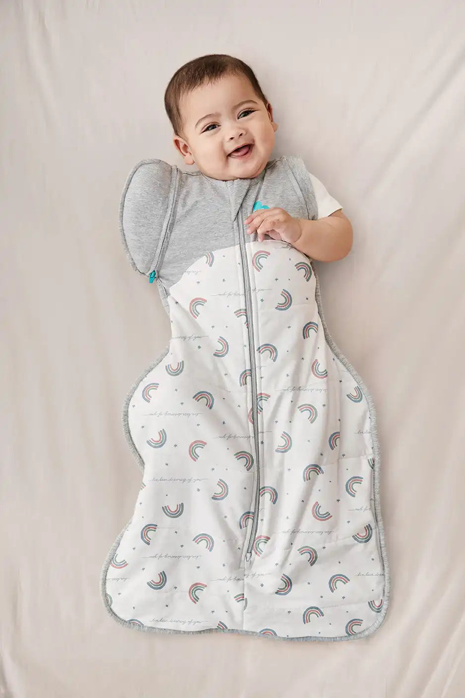 Swaddle Up™ 2-in-1 Transition Bag 2.5 TOG Cotton White Rainbow Dream