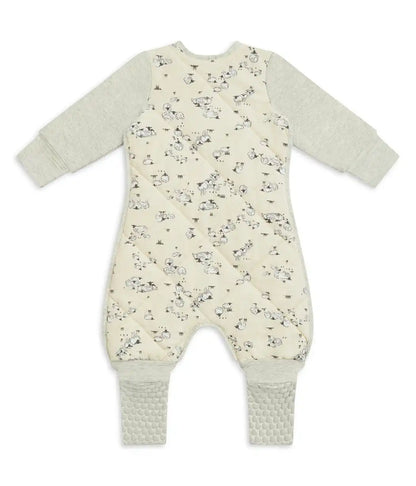 Sleep Suit Long Sleeve 3.5 TOG Organic Cotton/Merino Wool Sand Sheep Life