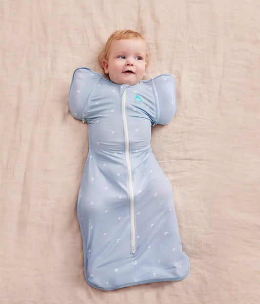 Swaddle Up™ 2-in-1 Transition Bag 1.0 TOG Viscose from Bamboo Mist Blue Boats