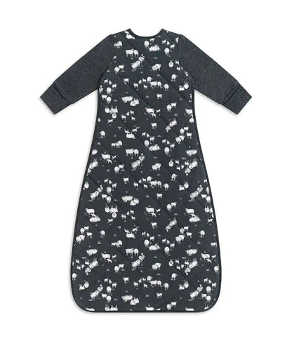 Sleep Bag Long Sleeve 3.5 TOG Organic Cotton/Merino Wool Charcoal Sheep Life
