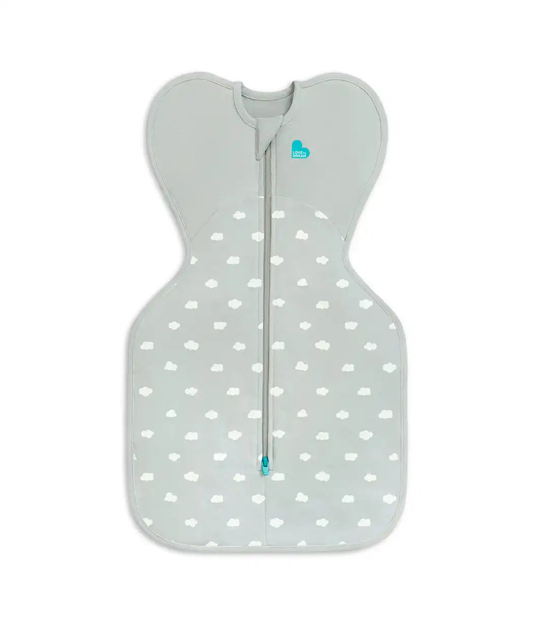 Swaddle Up™ 1.5 TOG Cotton Light Olive Mini Cloud