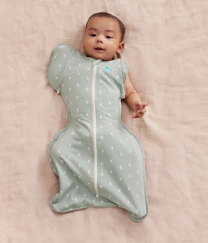 Swaddle Up™ Early Roller 2-in-1 Transition Bag 1.0 TOG Cotton Olive Moon