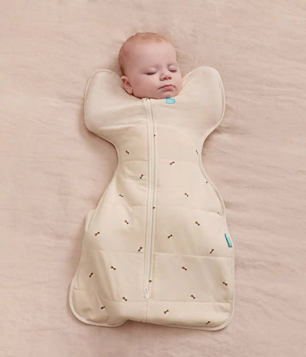 Swaddle Up Starter Bundle | 2.5 TOG | Storm Blue Pebbles | Olive Bees | Oatmeal Bees