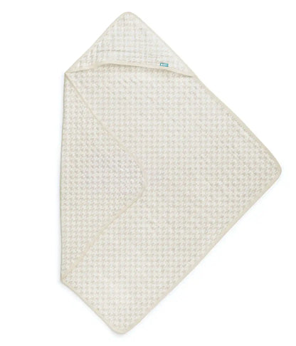 Baby Bath Bundle | Hooded Towel, Wash Cloth | Houndstooth
