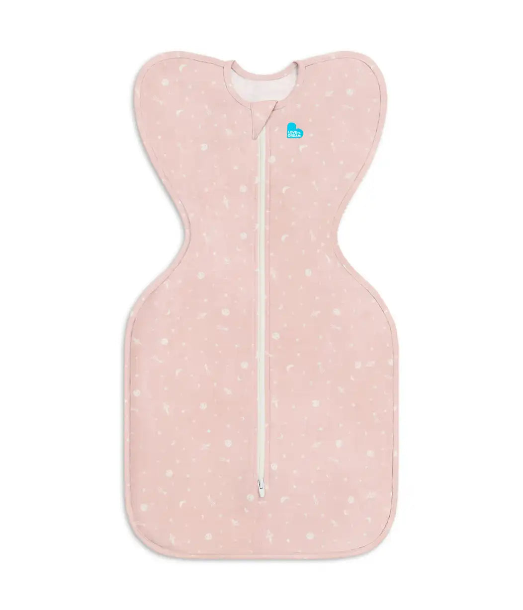 Swaddle Up™ 1.0 TOG Viscose from Bamboo Marle Pink Time and Space