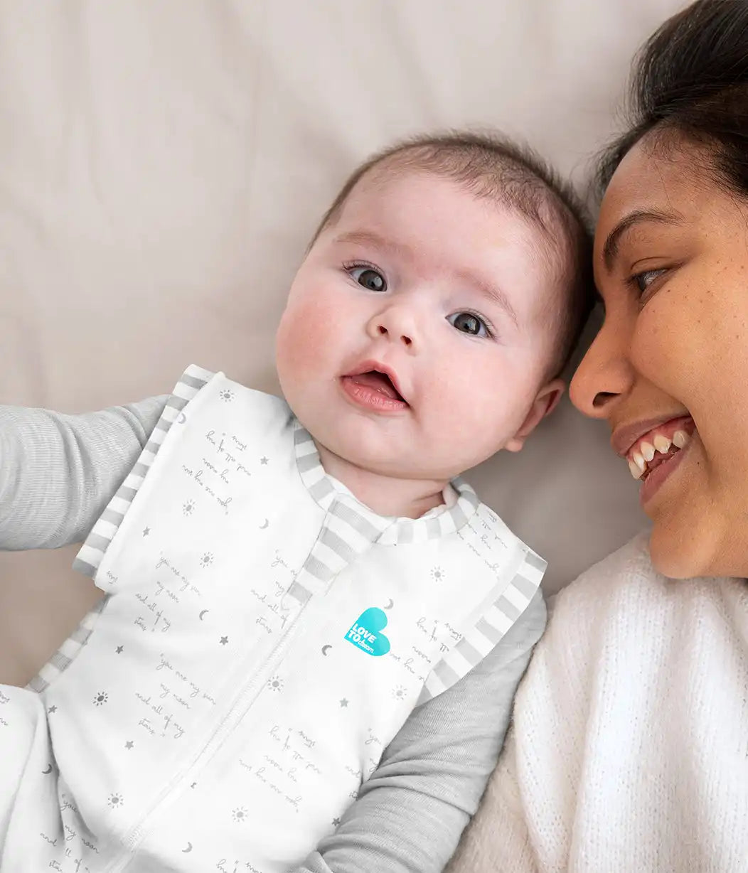 Swaddle Up™ 2-in-1 Transition Bag 0.2 TOG Cotton White You Are My