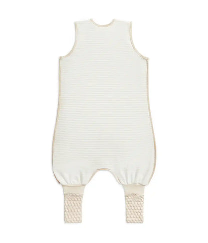 Sleep Suit Sleeveless 0.2 TOG Cotton Tan Breton Stripe