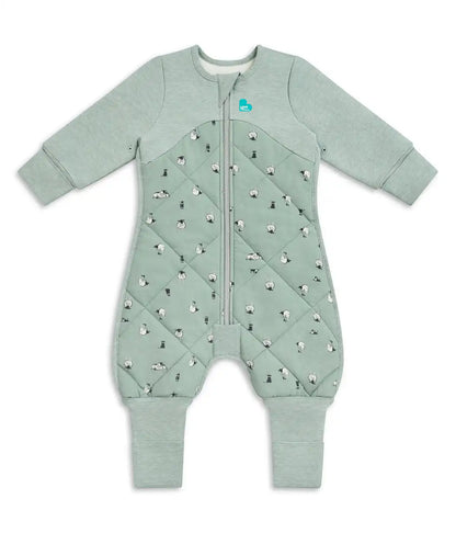 Sleep Suit Long Sleeve 2.5 TOG Organic Cotton/Merino Wool Olive Lamb's Best Friend