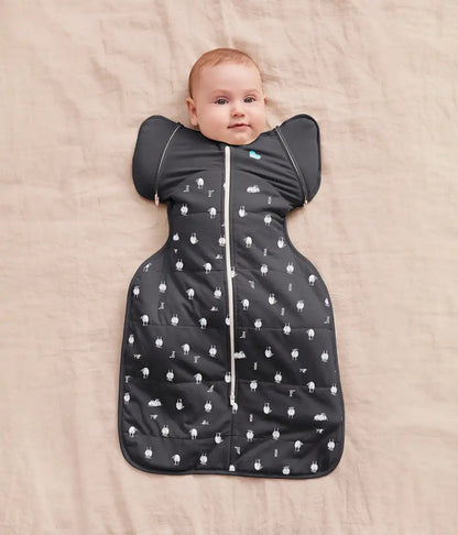 Swaddle Up™ 2-in-1 Transition Bag 2.5 TOG Organic Cotton/Merino Wool Charcoal Lamb's Best Friend
