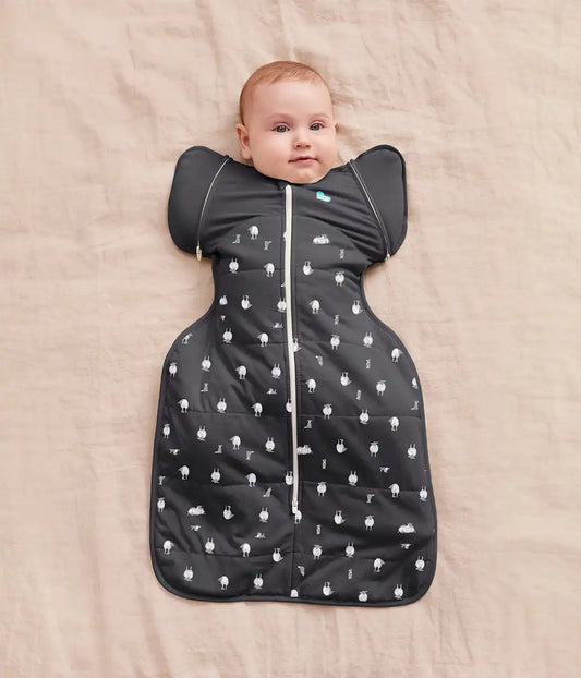 Swaddle Up™ 2-in-1 Transition Bag 2.5 TOG Organic Cotton/Merino Wool Charcoal Lamb's Best Friend