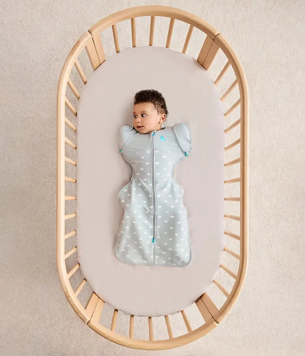 Swaddle Up™ 2-in-1 Transition Bag 1.5 TOG Cotton Light Olive Mini Cloud