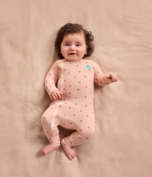 Romper Snug Fit Viscose from Bamboo Blush Cherries